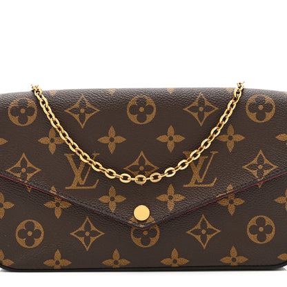 Louis Vuitton Monogram Pochette Felicie Chain Wallet Fuchsia 9 of 11