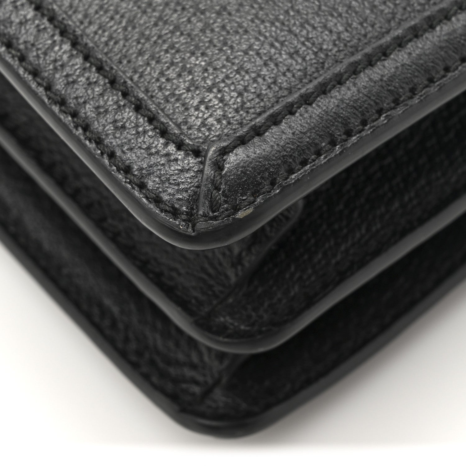 Gucci Textured Dollar Calfskin Web Small Ophidia Padlock Top Handle Bag Black 11 of 13