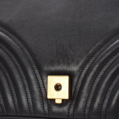 Gucci Calfskin Matelasse Medium GG Marmont Shoulder Bag Black 10 of 16