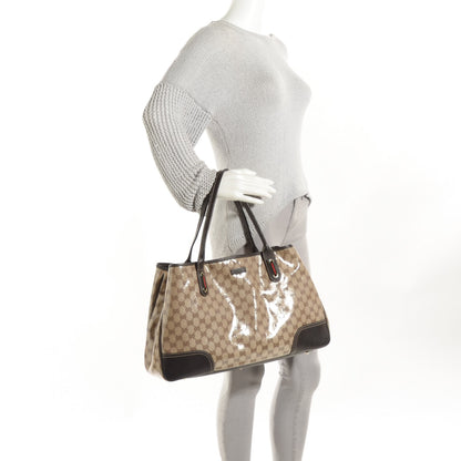 Gucci Crystal Monogram Large Princy Tote Dark Brown 2 of 7