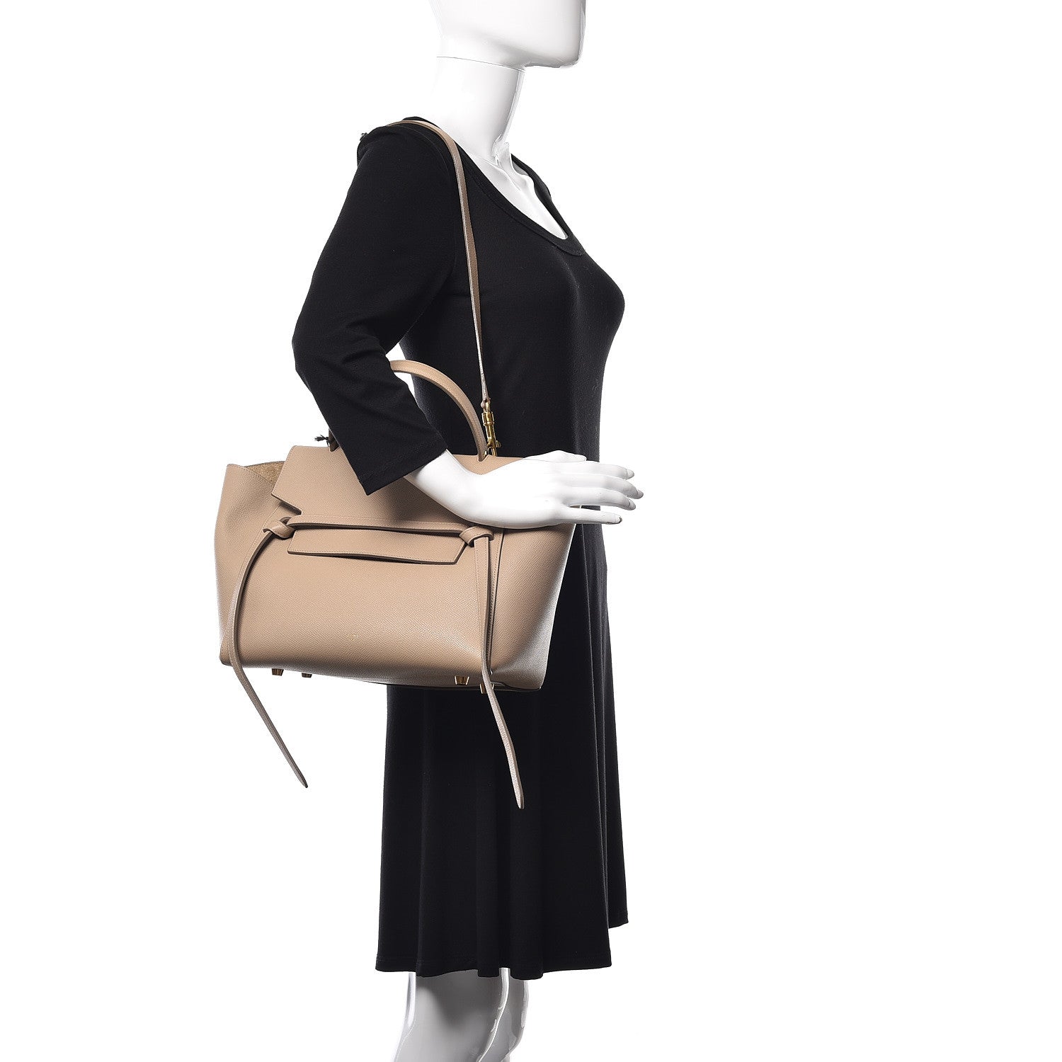 Celine Grained Calfskin Mini Belt Bag Light Taupe 2 of 15