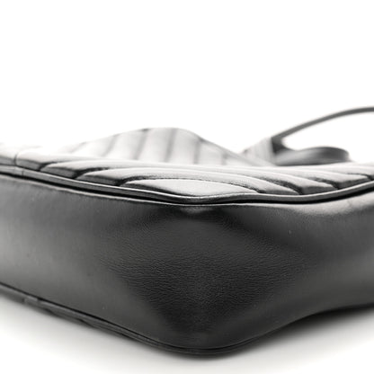 Saint Laurent Calfskin Matelasse Monogram Monochrome Lou Camera Bag Black 9 of 11