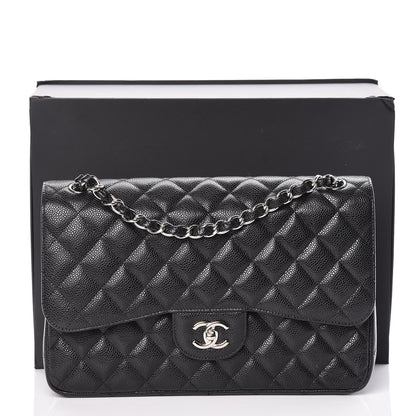 Chanel Caviar Quilted Jumbo Double Flap Black 10 of 10