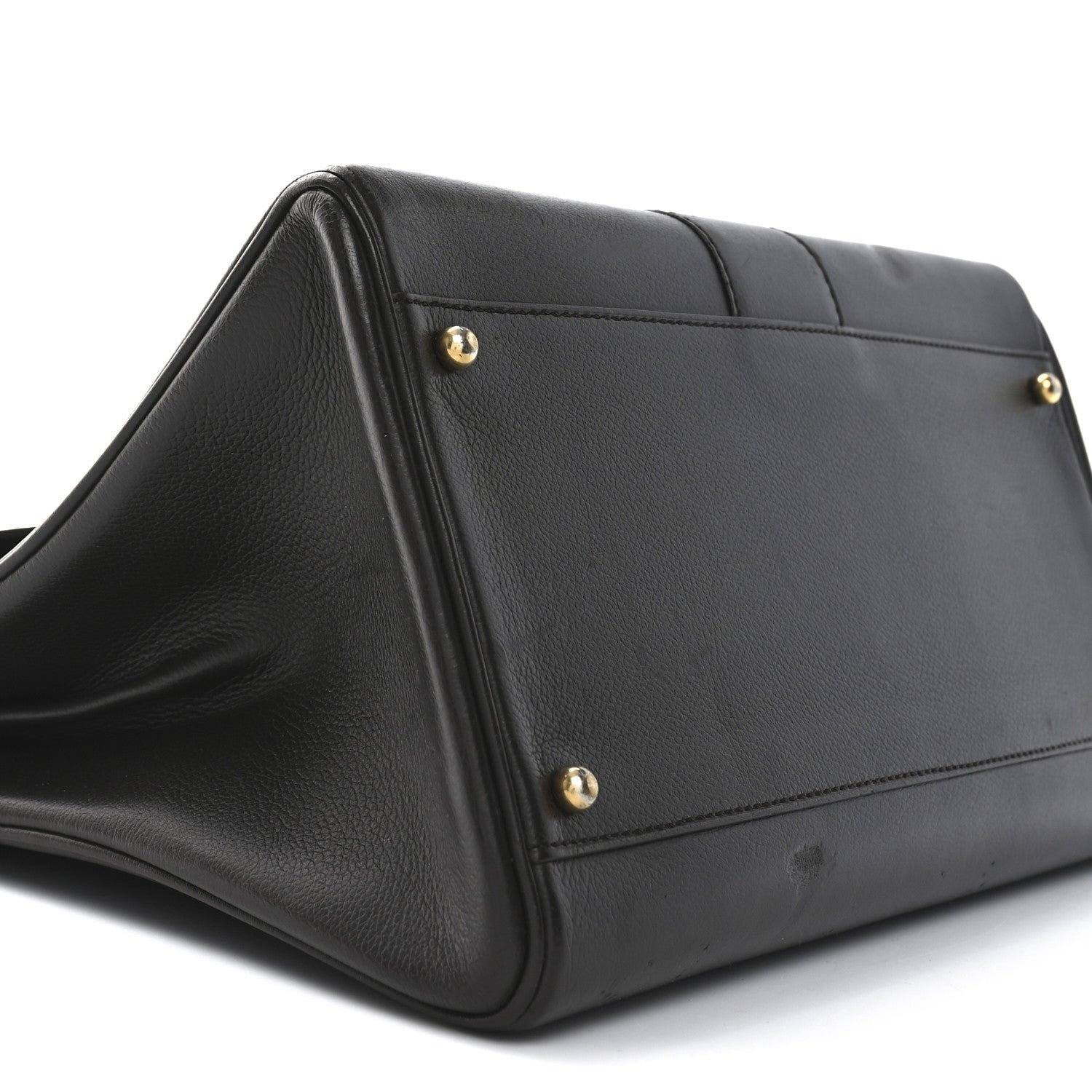 Delvaux Grained Calfskin MM Brillant Satchel Brown 8 of 9