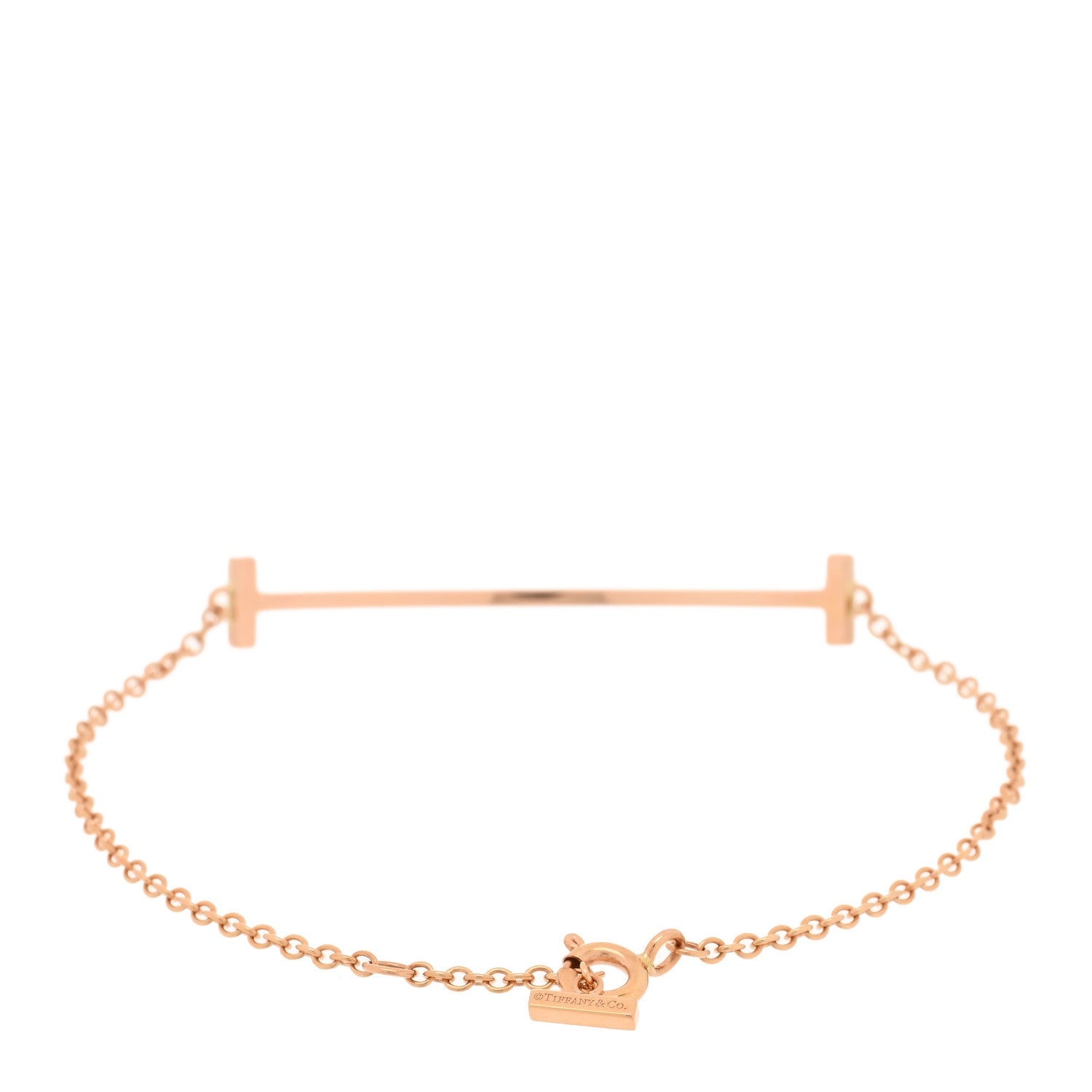 Tiffany 18K Rose Gold T Smile Bracelet 2 of 4