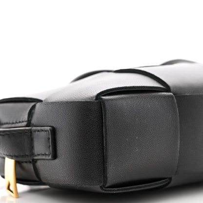 Bottega Veneta Lambskin Maxi Intreccio Cassette Phone Pouch Crossbody Bag Black 8 of 9