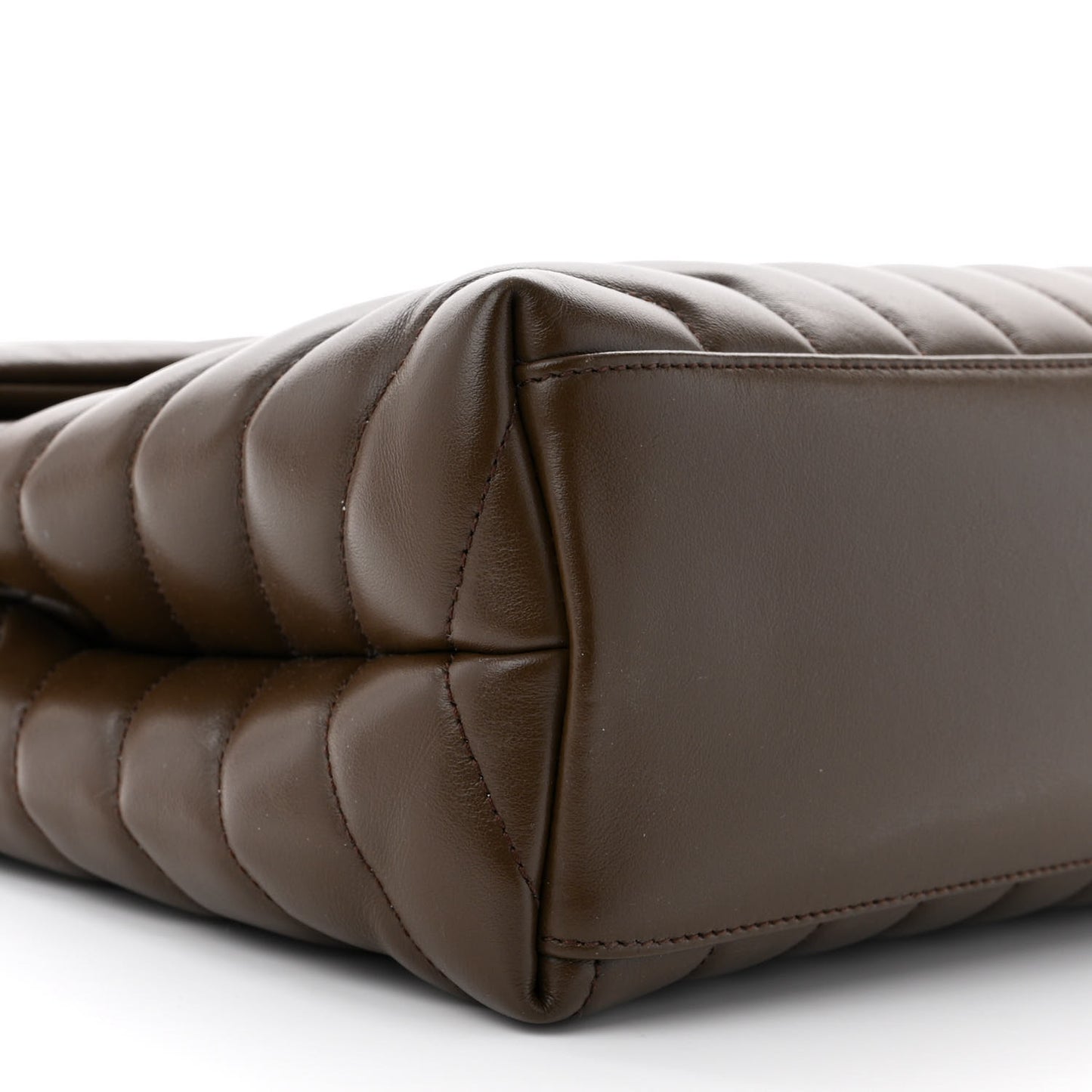 Calfskin Y Quilted Monogram Medium Loulou Chain Satchel Faggio