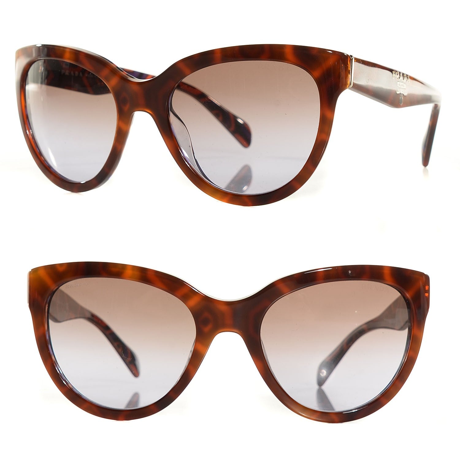 Prada Cat Eye Sunglasses SPR 05P Tortoise 1 of 7