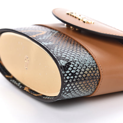 Chloe Calfskin Python Embossed Small Aby Lock Faded Blue 8 of 9
