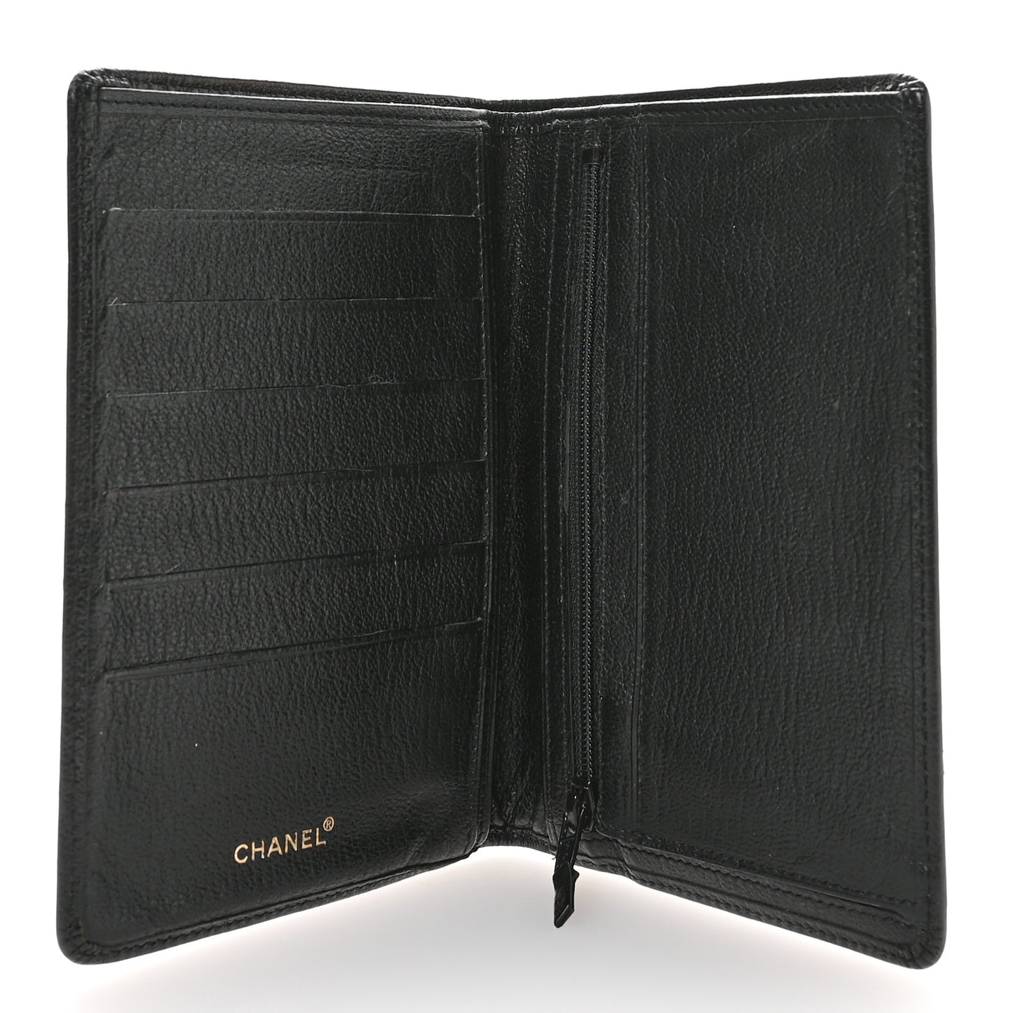 Goatskin Yen Wallet Black