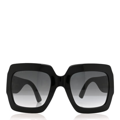 Gucci Square Frame Glitter GG0102S Sunglasses Black 2 of 6