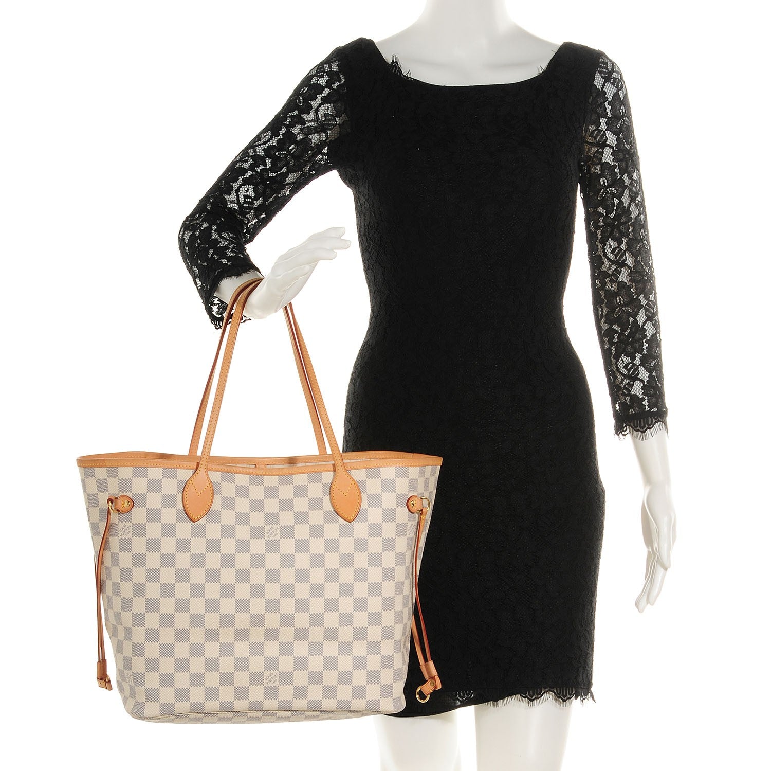 Louis Vuitton Damier Azur Neverfull MM 2 of 7