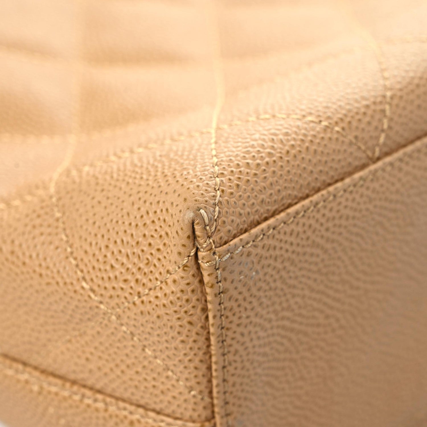 Chanel Caviar Quilted Shoulder Bag Beige 6 of 13