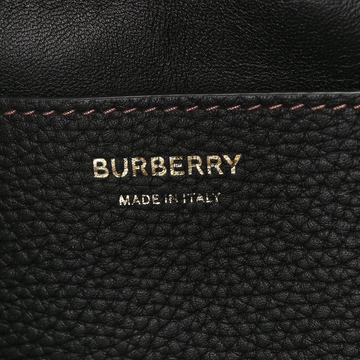 Grainy Calfskin Small TB Bucket Bag Black