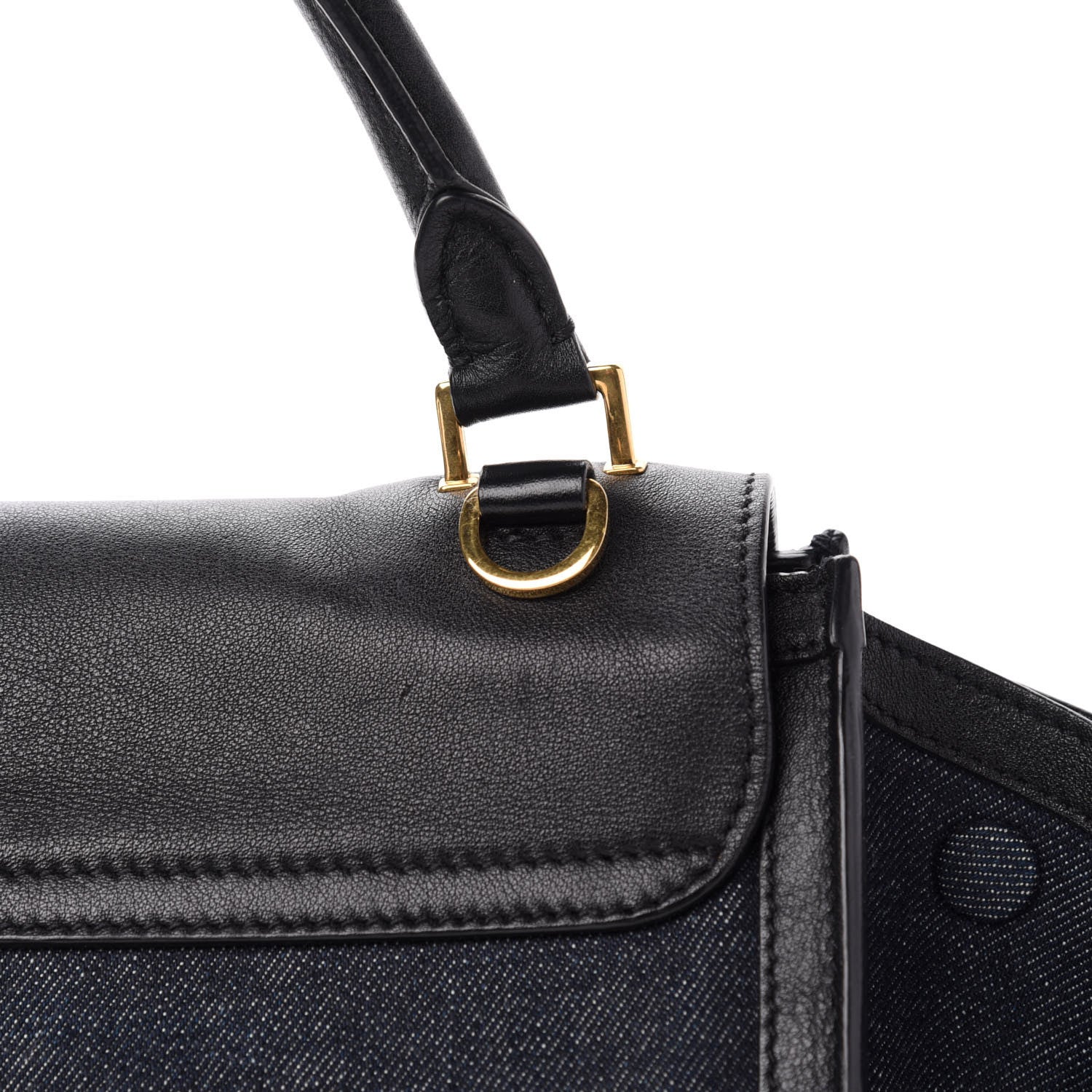Celine Smooth Calfskin Denim Medium Trapeze Blue 13 of 16