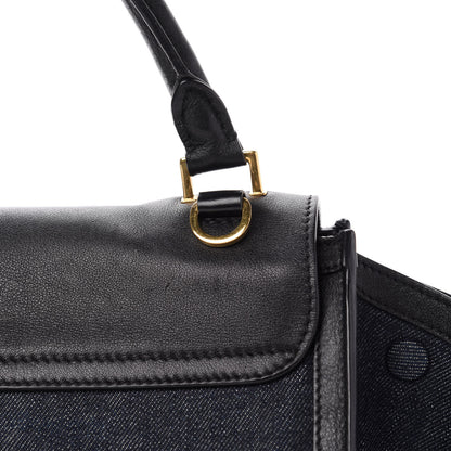 Celine Smooth Calfskin Denim Medium Trapeze Blue 13 of 16