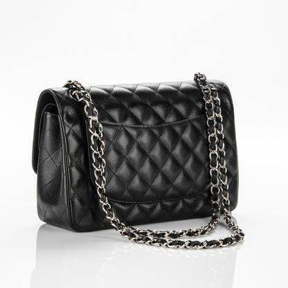 Chanel Caviar Quilted Jumbo Double Flap Black 3 of 7