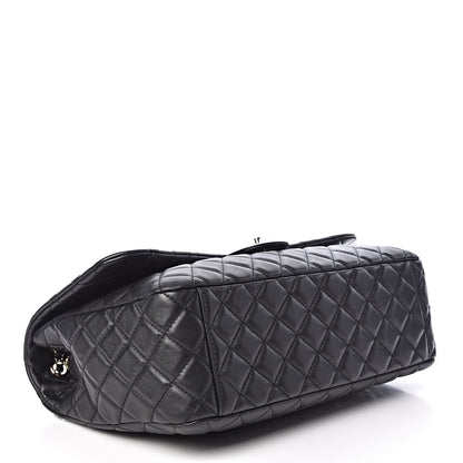 Chanel Metallized Calfskin Quilted Small XXL Travel Flap Bag Black 5 of 14