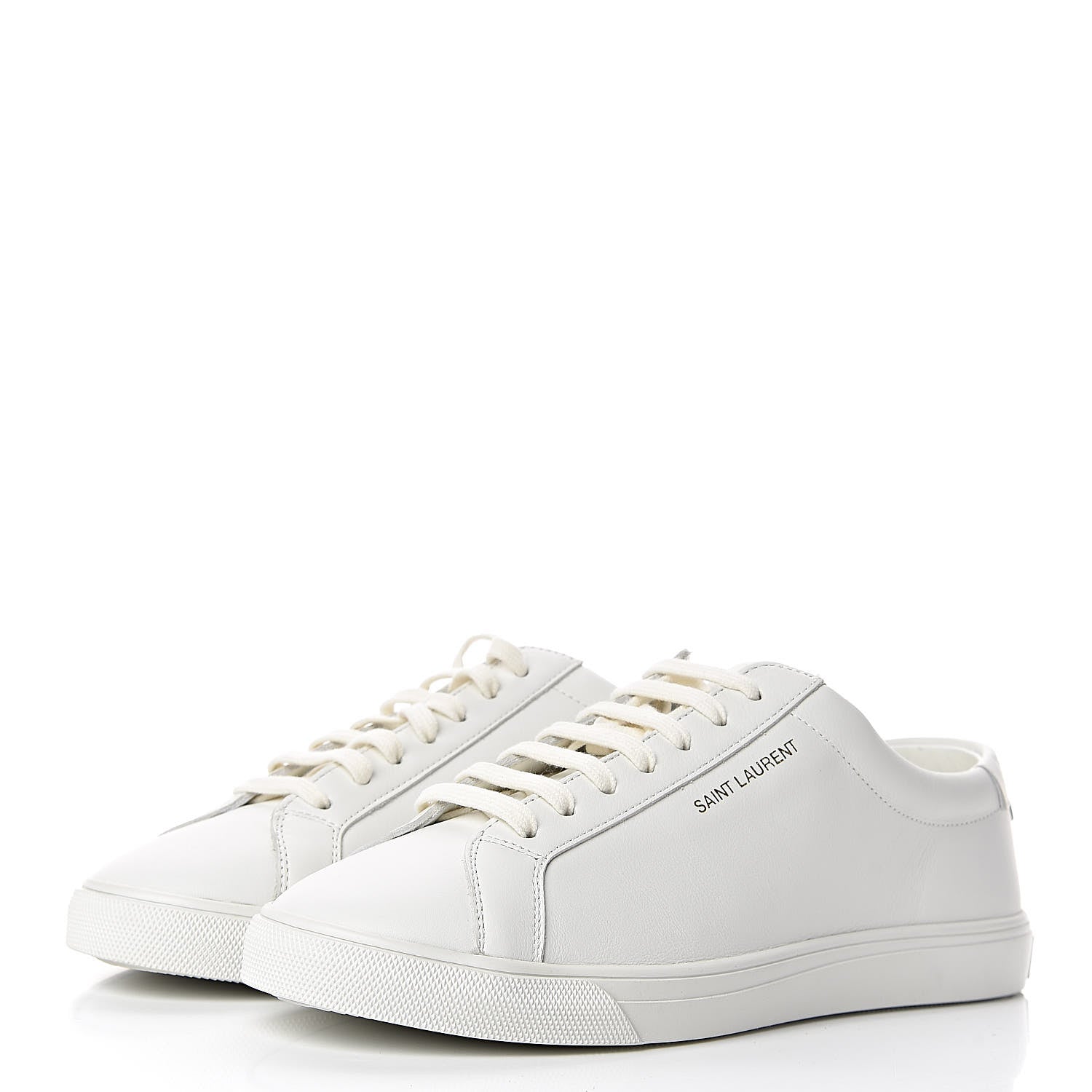 Saint Laurent Calfskin Andy Low Top Sneakers 39 Blanc Optique 3 of 9