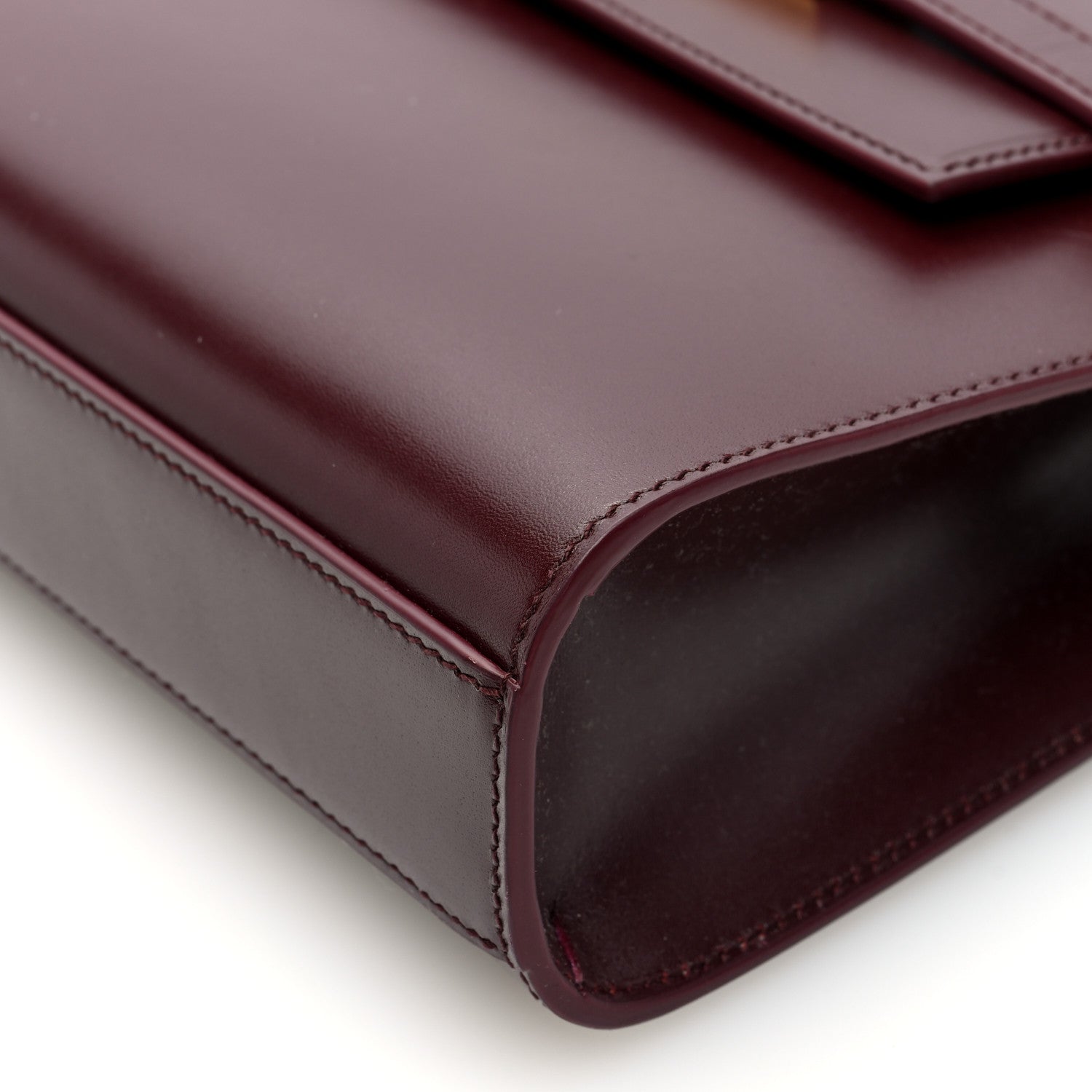 Saint Laurent Smooth Calfskin Small Manhattan Shoulder Bag Hot Wine 9 of 9