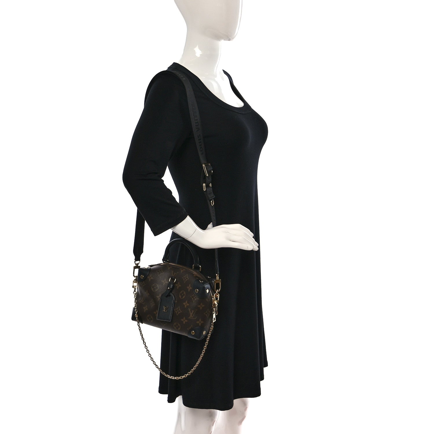 Louis Vuitton Monogram Petite Malle Souple Black 2 of 8