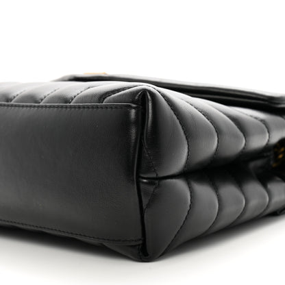 Saint Laurent Calfskin Y Quilted Monogram Small Loulou Chain Satchel Black 10 of 11