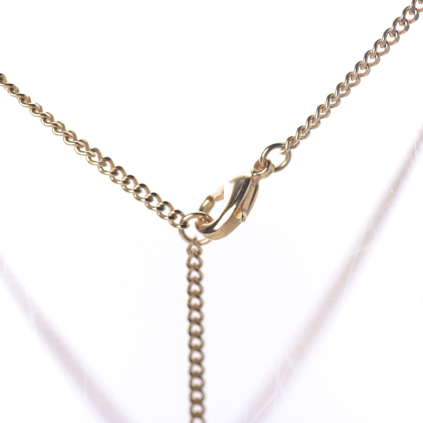 Crystal CC Pendant Necklace Gold