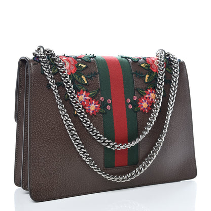 Gucci Calfskin Web Owl Embroidered Medium Dionysus Shoulder Bag New Acero Multicolor 3 of 12