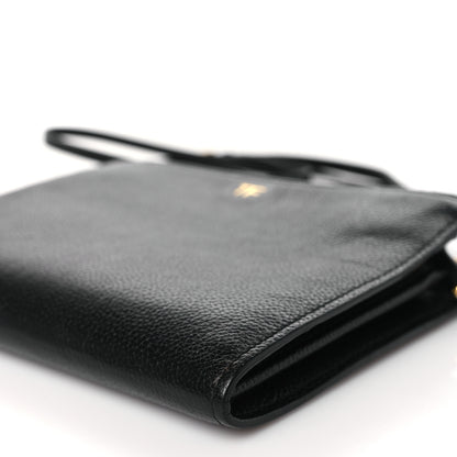 Tom Ford Pebbled Calfskin Triple Zip Crossbody Bag Black 9 of 9