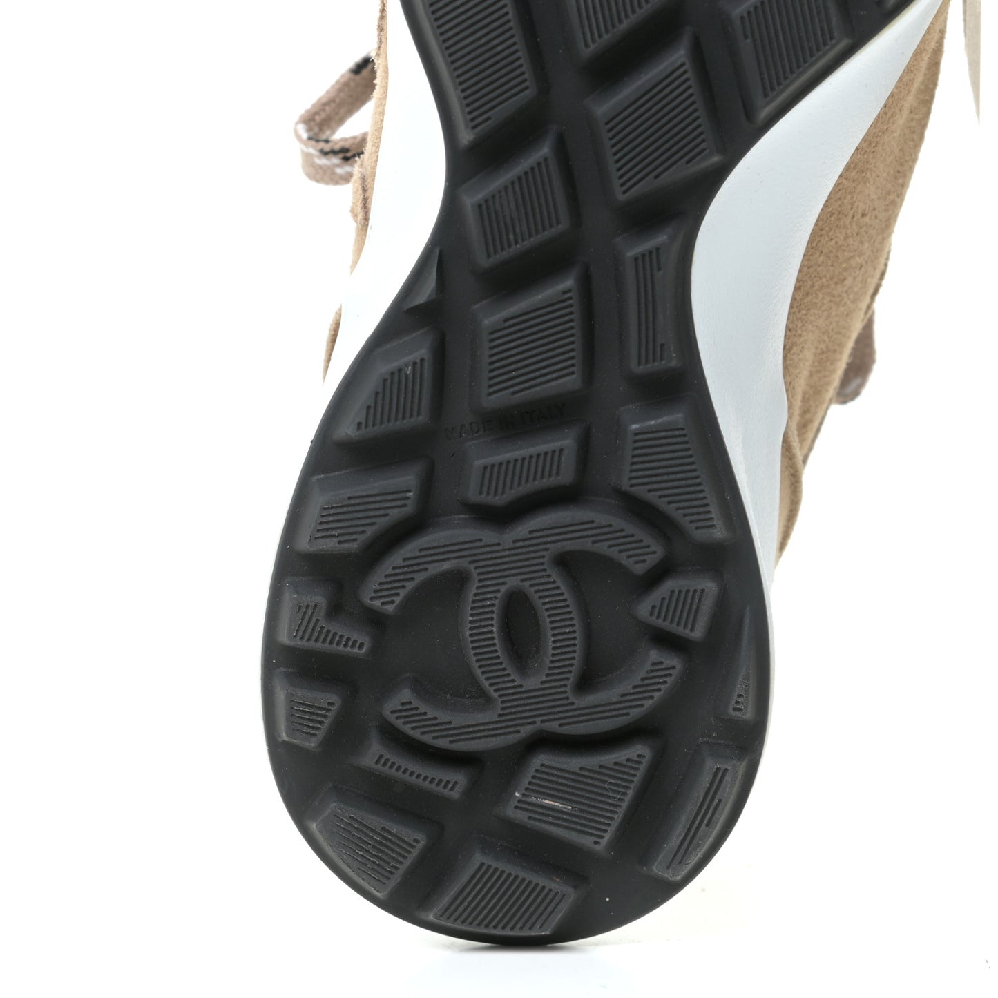 Goatskin Suede CC Sneakers 37.5 Dark Beige