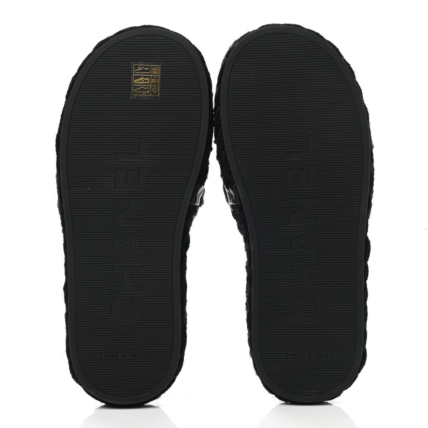 Chanel Cord Braided CC Mules 38 Black 5 of 9