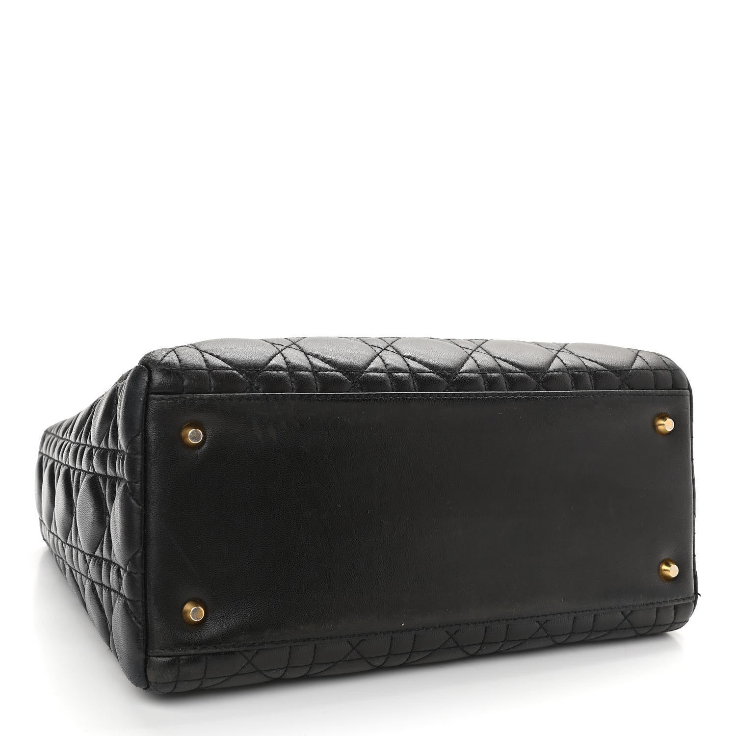 Christian Dior Lambskin Cannage Medium Lady Dior Black 4 of 10