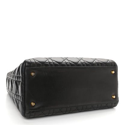 Christian Dior Lambskin Cannage Medium Lady Dior Black 4 of 10