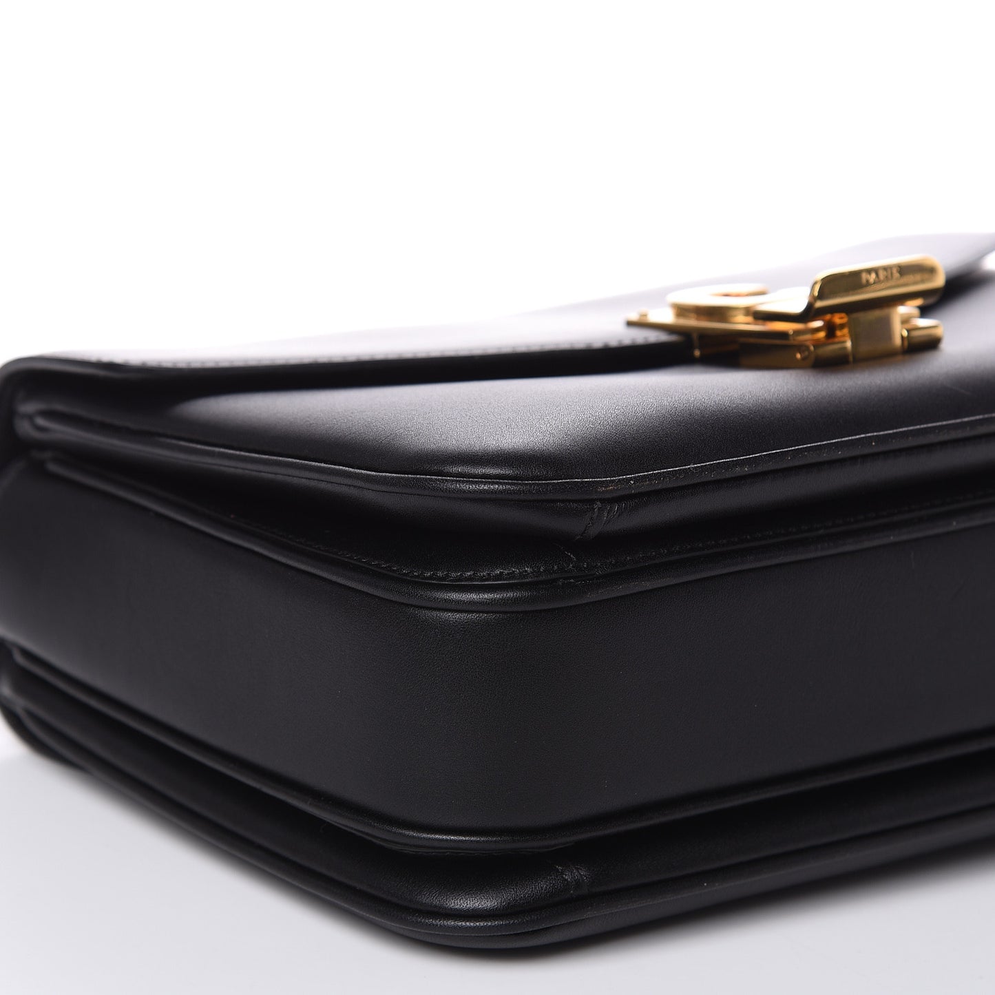 Shiny Calfskin Medium C Bag Black