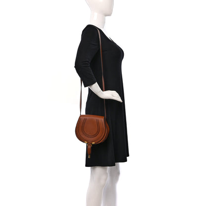 Chloe Calfskin Mini Marcie Round Crossbody Bag Tan 2 of 10