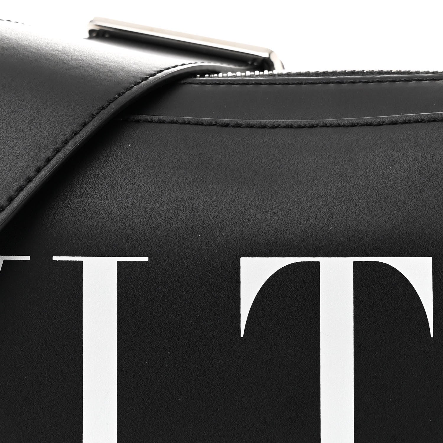 Valentino Garavani Calfskin VLTN Print Crossbody Bag Black 7 of 9