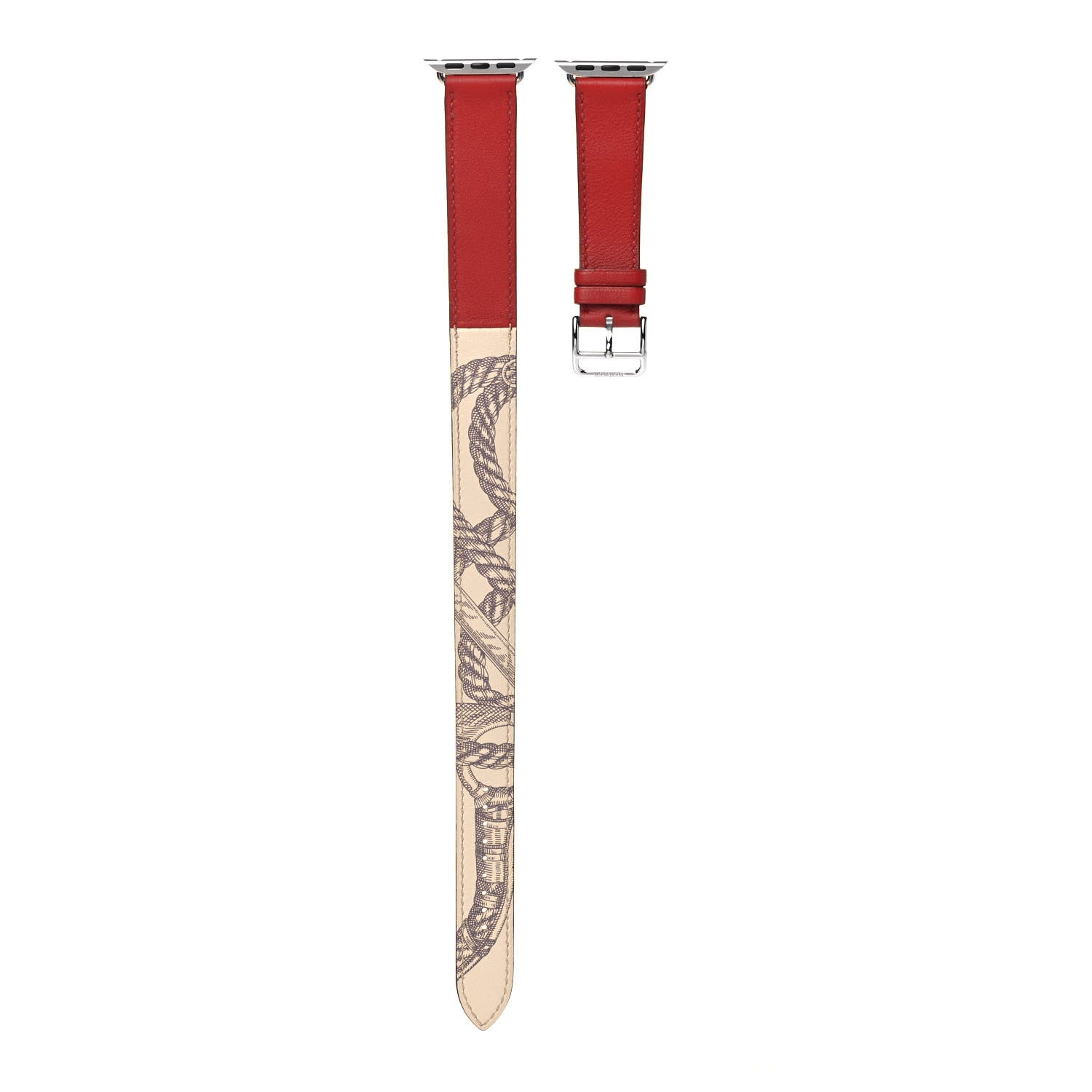 Hermes Swift Cavalleria Print 40mm Apple Double Tour Watch Strap 1 of 3