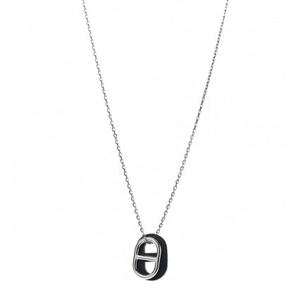 Hermes Swift O'Maillon Pendant Necklace Black 1 of 7