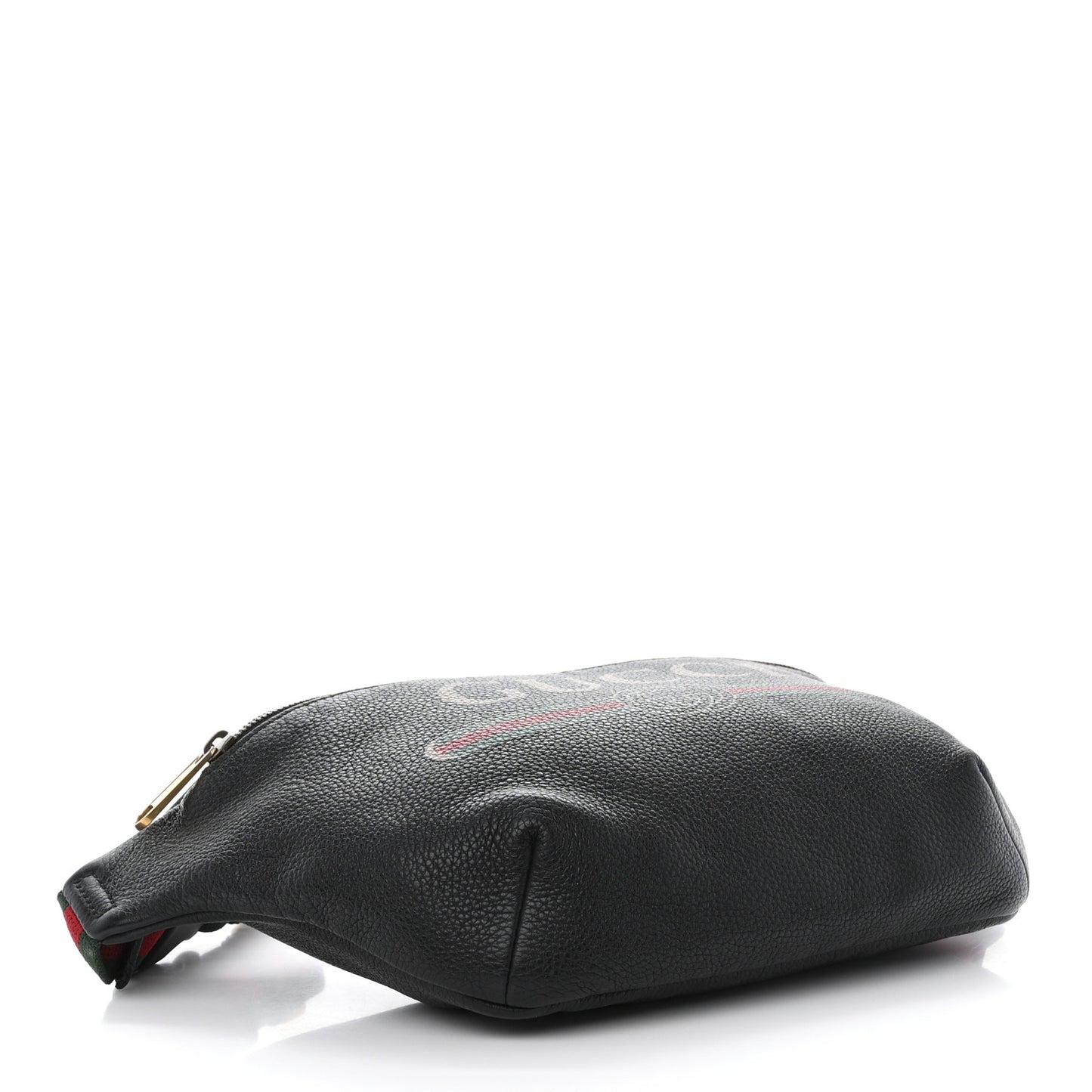 Grained Calfskin Logo Belt Bag Black