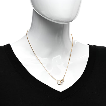 Cartier 18K Yellow Gold Diamond Interlocking LOVE Necklace 2 of 5