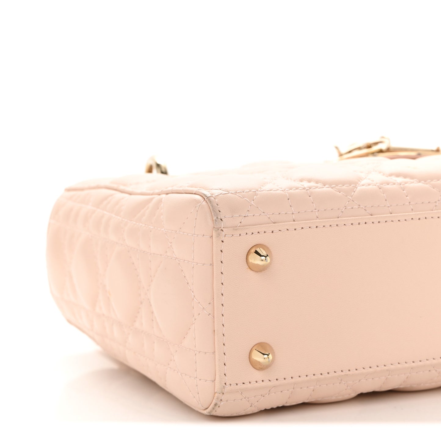 Lambskin Cannage Small Lucky Badges My Lady Dior Light Pink