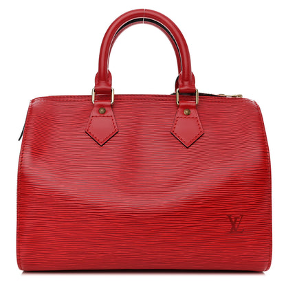 Louis Vuitton Epi Speedy 25 Castillan Red 1 of 12