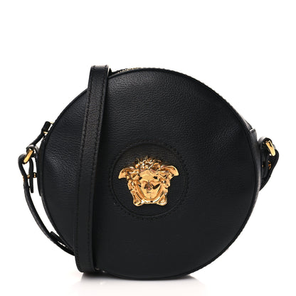 Versace Calfskin La Medusa Round Camera Bag Black 1 of 8