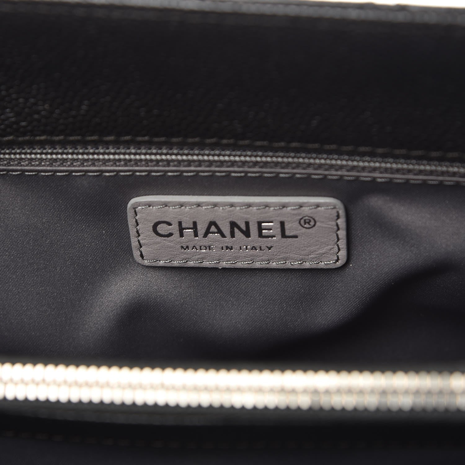 Chanel Caviar Quilted Grand Shopping Tote GST Dark Navy Blue 6 of 8