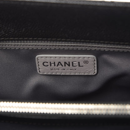 Chanel Caviar Quilted Grand Shopping Tote GST Dark Navy Blue 6 of 8