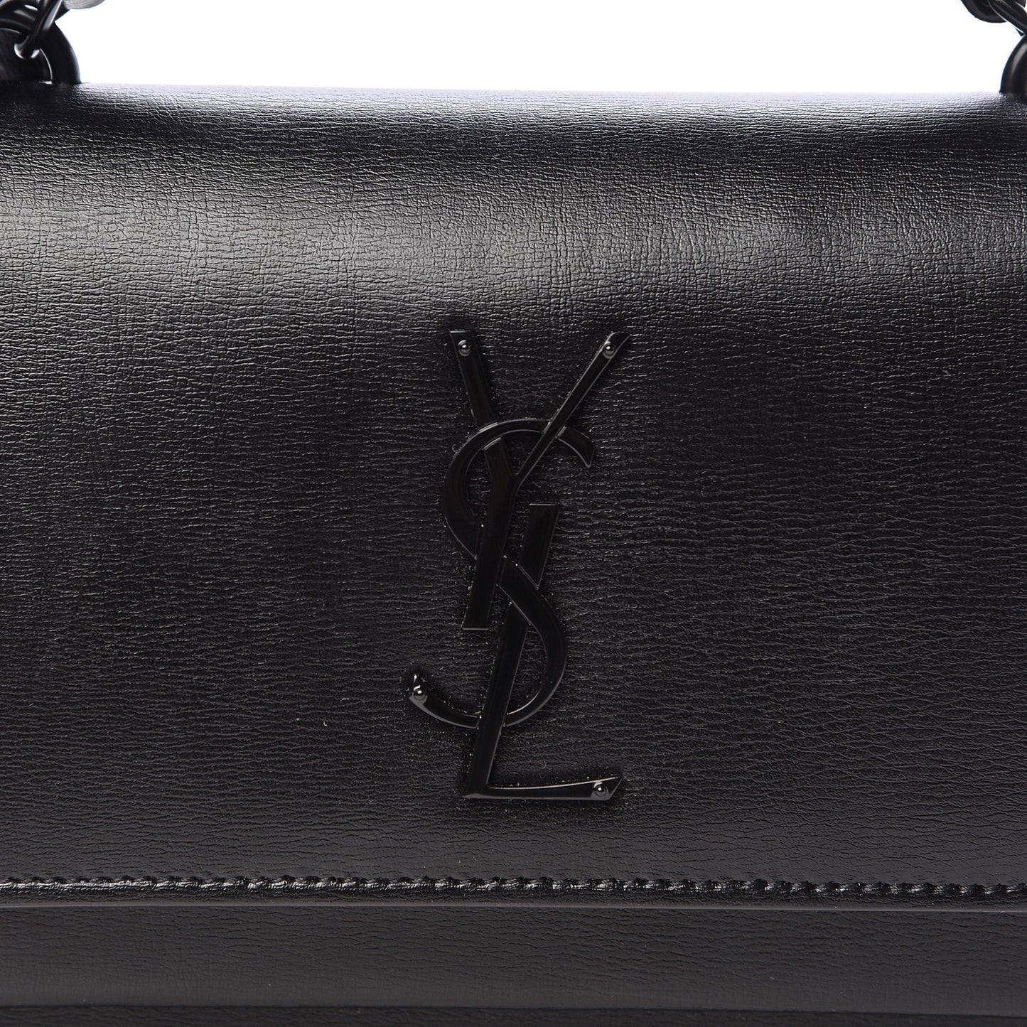 Calfskin Monogram Sunset Chain Wallet Black
