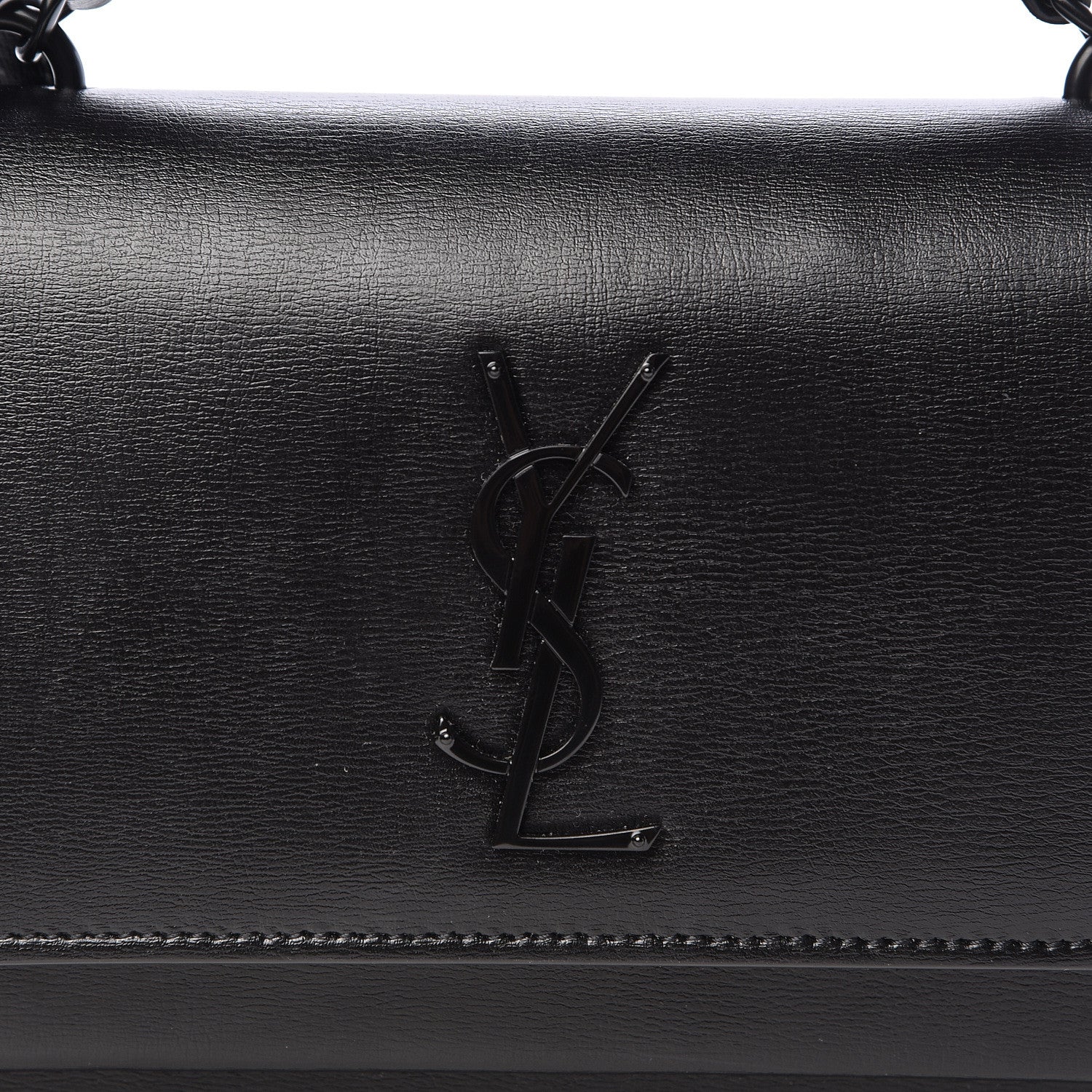 Saint Laurent Calfskin Monogram Sunset Chain Wallet Black 9 of 9