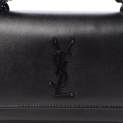 Saint Laurent Calfskin Monogram Sunset Chain Wallet Black 9 of 9