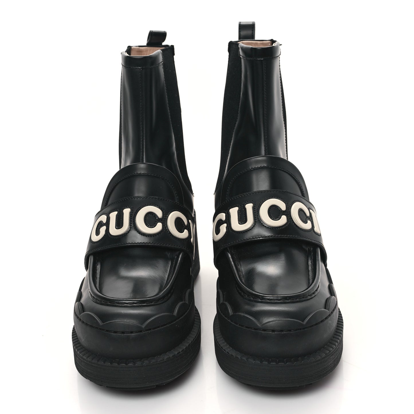 Calfskin Ornella Logo Ankle Boots 41 Black