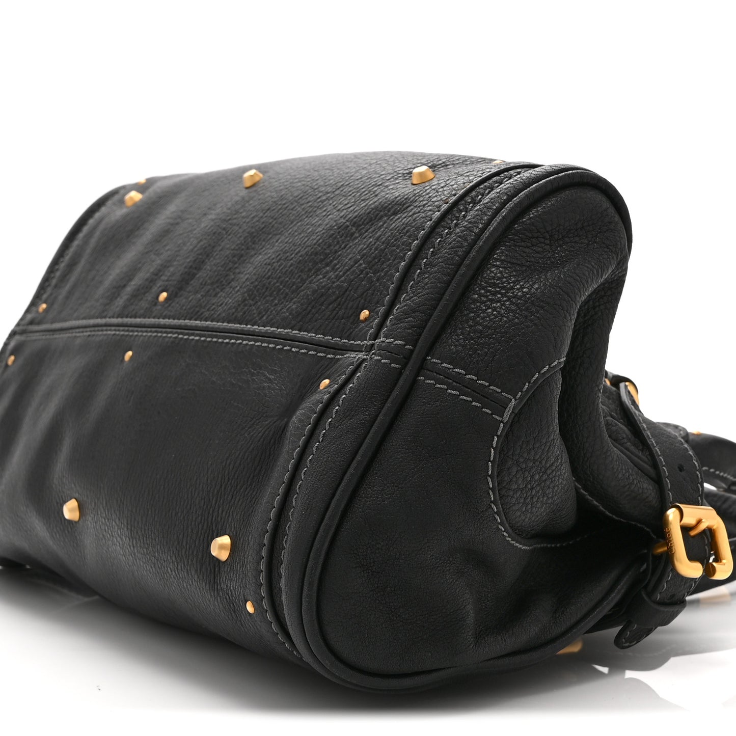 Calfskin Medium Paddington Satchel Black
